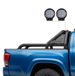 Black Horse Off Road - Black Horse GLRB-03B-PL69B Gladiator Roll Bar w/9" LED Black for Canyon/Colorado - Image 2