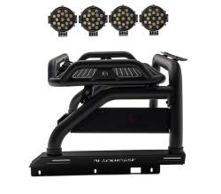 Black Horse Off Road - Black Horse ATRB5BK-PLB Atlas Roll Bar Kit 7.0 " LED Black for Colorado/Canyon - Image 2