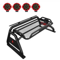 Black Horse Off Road - Black Horse ATRB-NIFRB-PLR Atlas Roll Bar 7.0" LED Black for 05-21 Frontier - Image 1