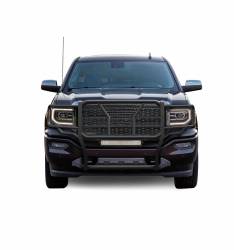 Black Horse Off Road - Black Horse RU-GMSI14-B-K1 HD Grille Guard w/20" LED for GMC Sierra 1500 LD - Image 2