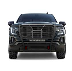 Black Horse Off Road - Black Horse RU-GMSI19-B-K2 HD Grille Guard Black for 19-21 GMC Sierra 1500 - Image 2