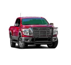 Black Horse Off Road - Black Horse RU-NITI17-B Black Rugged-HD Grille Guard for 17-24 Nissan Titan - Image 2
