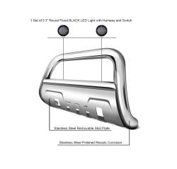 Black Horse Off Road - Black Horse BB096410-SP-35OV-PLFB Savannah Bull Bar Kit - Image 2