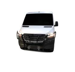 Black Horse Off Road - Black Horse RU-DOSP07-B-PLB HD Grille Guard w/7" LED for Dodge Mercedes Sprinter - Image 2