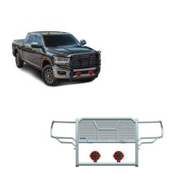 Black Horse Off Road - Black Horse RU-DORA20-B-PLR RuggedHD Grille Guard w/7" Red LED for RAM 2500/3500 - Image 1