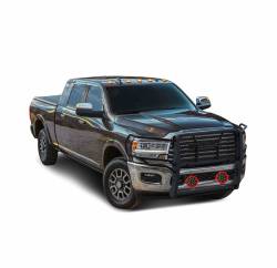 Black Horse Off Road - Black Horse RU-DORA20-B-PLR RuggedHD Grille Guard w/7" Red LED for RAM 2500/3500 - Image 2