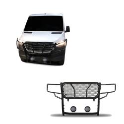 Black Horse Off Road - Black Horse RU-DOSP07-B-PLFB HD Grille Guard w/5.3" LEDs for Mercedes Sprinter - Image 1