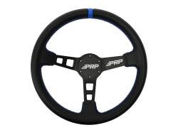 PRP - PRP G131 13"x3" Matte Black Deep Dish Steering Wheel Leather Grip - Image 1