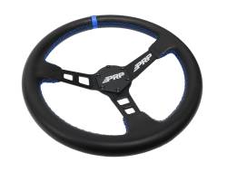 PRP - PRP G131 13"x3" Matte Black Deep Dish Steering Wheel Leather Grip - Image 2