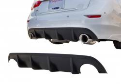 Stillen - Stillen KB11222MB Rear Bumper Diffuser Matte Black for 14-17 Infiniti Q50 - Image 1