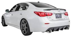 Stillen - Stillen KB11222MB Rear Bumper Diffuser Matte Black for 14-17 Infiniti Q50 - Image 3