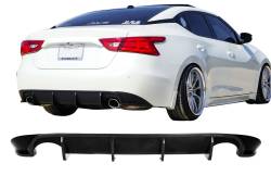 Stillen - Stillen KB12818MB Rear Valance Diffuser Matte Black for 16-18 Nissan Maxima - Image 1