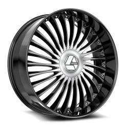 Azara - Azara Wheel AZX-103 30x9.5 BLANK 15mm Gloss Black & Machined AZX-1033095BL15BM - Image 1