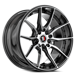 Spec-1 - Spec-1 Wheel SP-77 16x8 4x100/4.5 20mm Gloss Black & Machined SP-77168920BM - Image 1