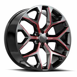 O.E. Revolution - O.E. Revolution Wheel G09 22x9 BLANK 24mm Black/Red G09-229BL24GBRM-I - Image 1