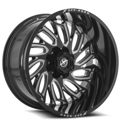 XF Off-Road - XF Off-Road Wheel XF-207 22x12 5x5.0 5x5.5 -44mm Black XF-207221251271397-44GBML - Image 1