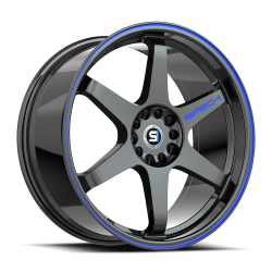 Spec-1 - Spec-1 SPT-331782338GBBL SPT-33 Wheel 17x8 5x100/4.5 38mm Black/Blue - Image 1
