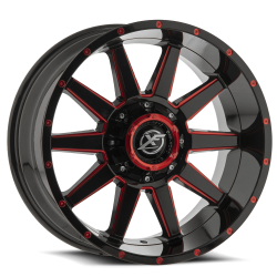XF Off-Road - XF Off-Road Wheel XF-219 17x9 6x135/5.5 0mm Black/Red XF-219179061351397+0GBRM - Image 1
