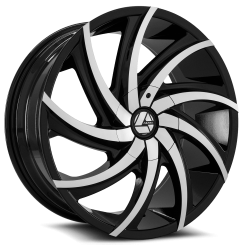 Azara - Azara Wheel AZA-503 28x9.5 5x115 5x120 15mm Black AZA-50328955115120+15BM - Image 1