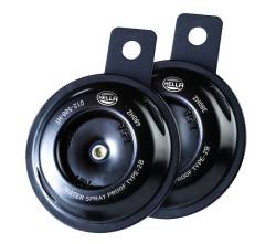 Hella - HELLA 012588011 12V Motorcycle Series Black Universal Dual Horn Kit - Image 1