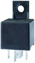 Hella - HELLA 933791061 12V 5-Pin Mini ISO Wiring Relay Dual Load Connections Black - Image 1