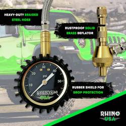Rhino USA - Rhino USA DEFLATOR-GAUGE 60PSI Tire Deflator Gauge - Image 2