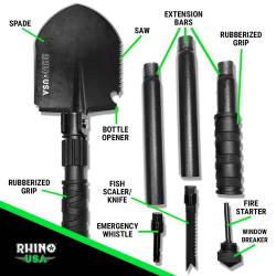 Rhino USA - Rhino USA RNO-SURVIVAL-SHOVEL Ultimate Survival Shovel - Image 2
