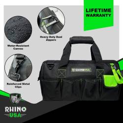 Rhino USA - Rhino USA RNO-TOOLBAG-BLK Heavy Duty Tool Bag Black - Image 2