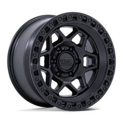 KMC - KMC KM553 TORX 17x8.5 5x5.0 0mm Matte Black/Black KM553MB17855000 - Image 1