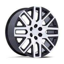 Performance Replicas - Performance Replicas PR231 22x9 6x5.5 28mm Gloss Black/Milled PR231BE22906128 - Image 1