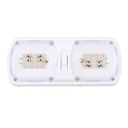 Arcon - Arcon 20712N Double Euro-Style RV LED Ceiling Double Dome Light 11.56x4.95 - Image 4