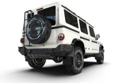Rally Armor - Rally Armor MF143-BLK-MBK Black Mud Flap/Metallic Black Logo - Image 2