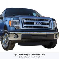 APS - APS Stainless Billet Bumper Grille Black 09-14 Ford F150 GR06FFG89J - Image 1