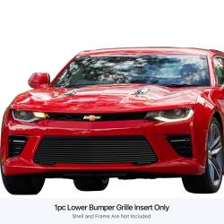 APS - APS Stainless Billet Bumper Grille Black 16-18 Chevrolet Camaro SS GR03FFC66J - Image 1
