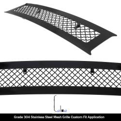 APS - APS Wire Mesh Bumper Grille Black 18-20 Ford F150 GR06GFD01K - Image 2