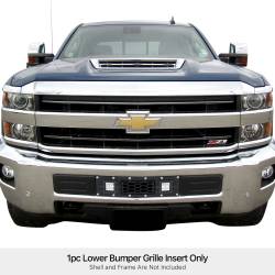 APS - APS Laser Cut Stainless Bumper Grille Black 15-19 Silverado HD GR03LFC19L - Image 1