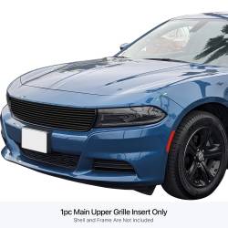 APS - APS Stainless Billet Grille Black for 15-23 Dodge Charger SXT GR04FFC44J - Image 1
