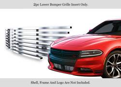 APS - APS Stainless Billet Bumper Grille Brushed for 15-23 Charger SXT GR04FFC45C - Image 1
