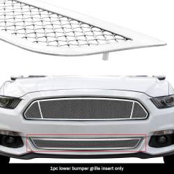APS - APS Wire Mesh Bumper Grille Polish 15-17 Ford Mustang 2.3L/V6 GR06GFD03T - Image 1