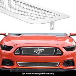 APS - APS Wire Mesh Bumper Grille Polish 15-17 Ford Mustang GT GR06GFD05T - Image 1