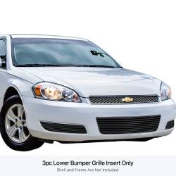 APS - APS Stainless Billet Bumper Grille Black 06-13 Chevrolet Impala LS GR03FEG49J - Image 1
