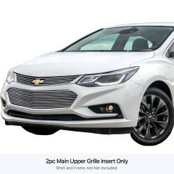 APS - APS Stainless Billet Grille Brushed 16-18 Chevrolet Cruze GR03FFC72C - Image 1