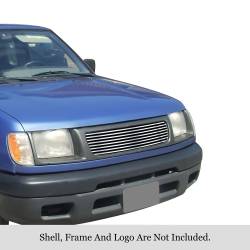 APS - APS Stainless Billet Grille Brushed for 98-00 Nissan Frontier GR14HED39C - Image 1