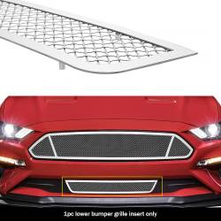 APS - APS Wire Mesh Bumper Grille Polish 18-22 Ford Mustang GT GR06GFD09T - Image 1
