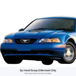 APS - APS Stainless Billet Hood Grille Polish 99-04 Ford Mustang V6 GR06FFJ11S - Image 1