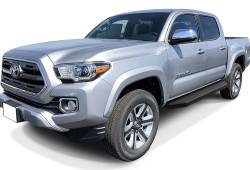 APS - APS IB20RJE8H H-Series Running Boards Black for 05-23 Toyota Tacoma Double - Image 2