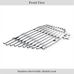 APS - APS Stainless Billet Grille Brushed for 07-09 Altima Sedan GR14HFD76C - Image 2