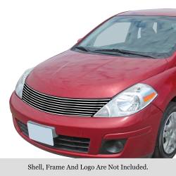 APS - APS Stainless Billet Grille Brushed for 07-11 Nissan Versa GR14HFD83C - Image 1