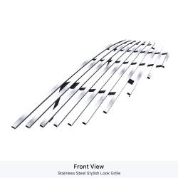 APS - APS Stainless Billet Grille Brushed for 10-12 Nissan Sentra GR14HFG46C - Image 2