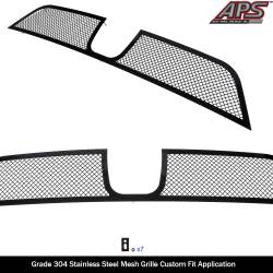 APS - APS Wire Mesh Bumper Grille Black for 14-18 Dodge Durango GR04GFC48H - Image 2